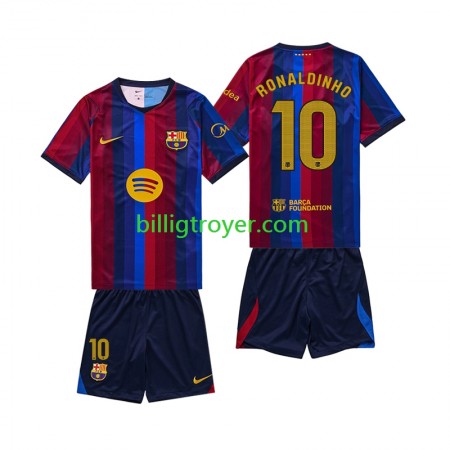 Billige Fotballdrakter FC Barcelona RONALDINHO 10 Barn Hjemmedraktsett 2026/27 Kortermet